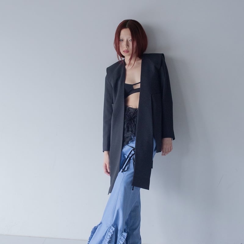 【即日発送】Coyseio リボンジャケット RIBBON JACKET グレー copy-1723715647-02.png