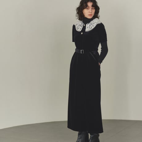【 SUBLIMATIO 予約 】VELOUR LACE COLLAR DRESS (ワンピース) -2026年9月発送予定-