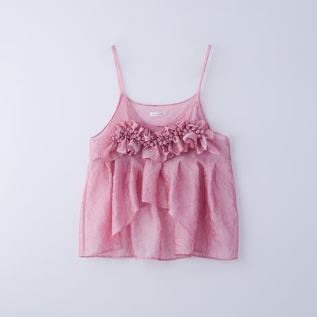 【 natsumi osawa 予約 】 shibori frill camisole -2026年8月～9月発送予定-