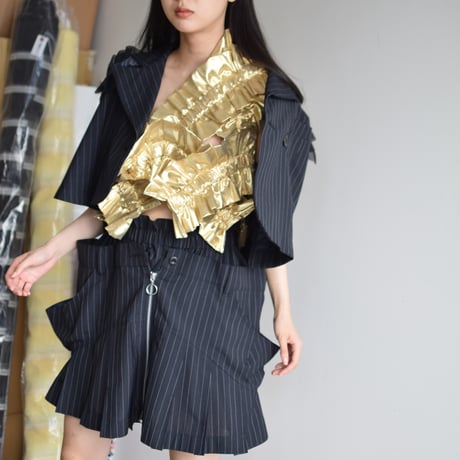 【 HOUGA 】kiki frill vest
