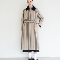 【 daichïogata 予約 】GUNFLAP TIELOCKEN COAT -STRIPE TWEED- -2026年11月発送予定-
