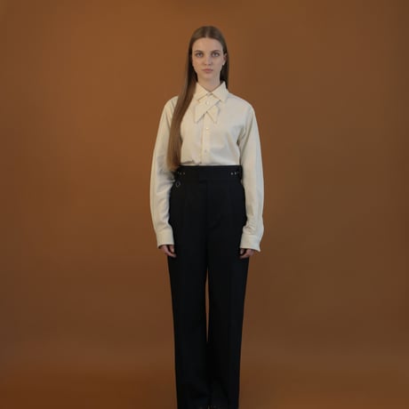 【 daichïogata 】 ADJUST TAPERED TROUSERS -NAVY-