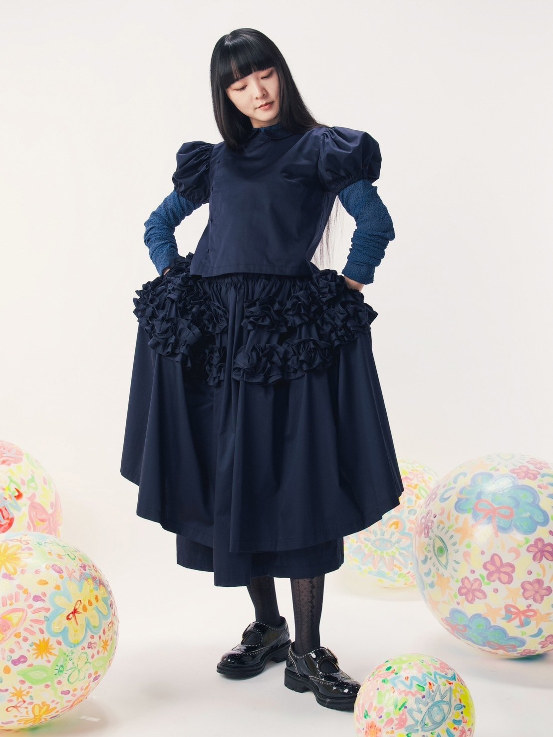 KAKA KYLIN 予約 】花ギャザースカート | 木宮商店 -蔵前-
