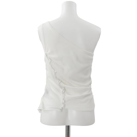 【 Create Clair 】 Gather one shoulder tank top (タンクトップ)