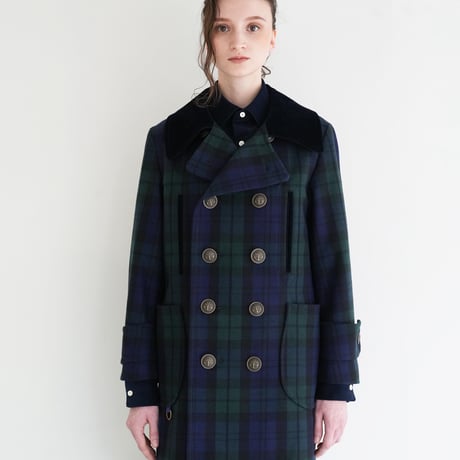 【 daichïogata 予約 】THE PEA COAT -BLACK WATCH -2026年11月発送予定-