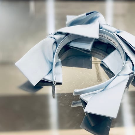 【 Kanako Tamura 】 Satin Ribbon Headband (ヘッドドレス：Light blue)