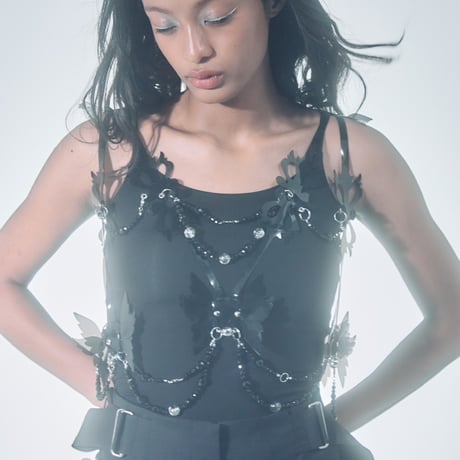 【 CHIHARUEGAMI 予約 】 HEART STICK HARNESS TOP -2027年3月発送予定-