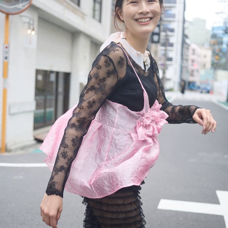 【 natsumi osawa 予約 】 shibori frill camisole -2026年8月～9月発送予定-