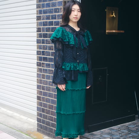 【 kwotias 予約】YABANE pleats skirt (プリーツスカート)  -2026年8月発送予定-