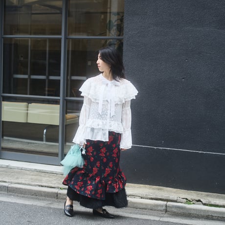 【 kwotias 予約】velled bloom blouse (ブラウス) -2026年8月発送予定-
