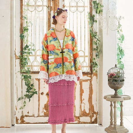 【 kwotias 】 YABANE pleats skirt -Pink- (プリーツスカート)