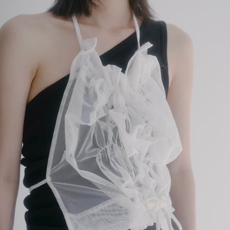 【 Create Clair 】 Gather one shoulder tank top (タンクトップ)