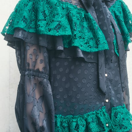 【 kwotias 予約】velled bloom blouse (ブラウス) -2026年8月発送予定-