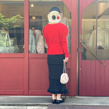 【 Kanako Tamura 予約 】 Cotton Bow Long Sleeve Tee  -2026年9月発送予定-
