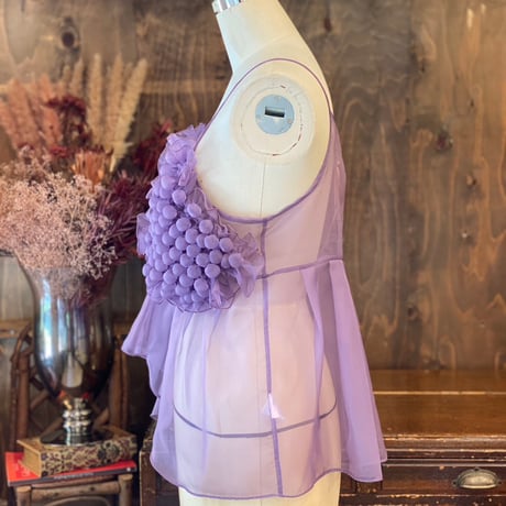 【 natsumi osawa 】 bubble shape camisole -purple- (キャミソール)