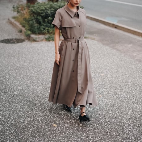 【 Ruimeme 予約 】Trench flare dress (ワンピース) -2026年3月～5月発送予定-