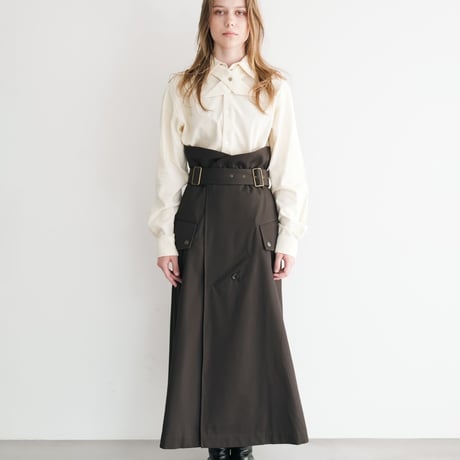 【 daichïogata 予約 】 CORDUROY CROSSTIE SHIRT -IVORY- -2026年9月発送予定-