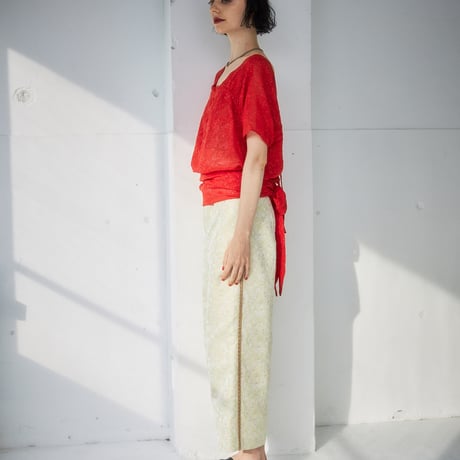 【 kwotias 】 Cut jacquard blouse (ブラウス)