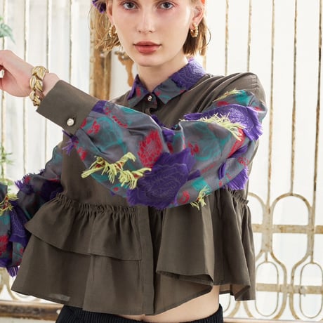 【 kwotias 】 Flora shirt (ブラウス)
