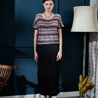 【 kwotias 】 YABANE pleats skirt -Black- (プリーツスカート)