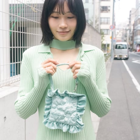 【 ritsu 予約 】Ribbed polo bolero knit dress set -2026年9月～11月発送予定-