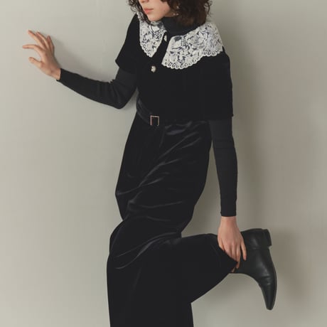【 SUBLIMATIO 予約 】VELOUR LACE COLLAR DRESS (ワンピース) -2026年9月発送予定-