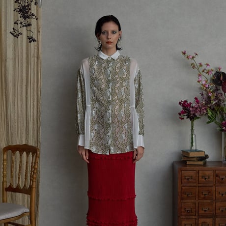 【 kwotias 】 cut jacquard shirt (シャツ)