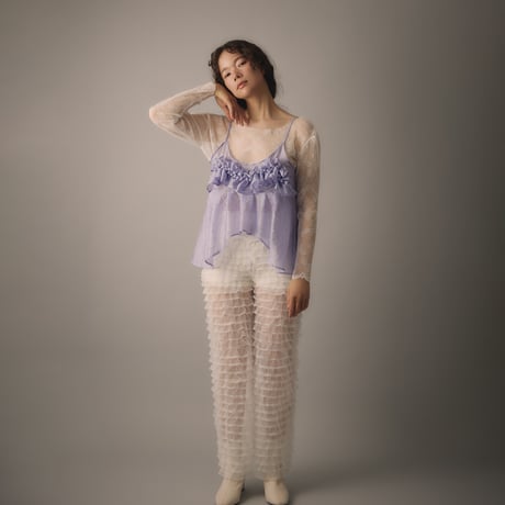 【 natsumi osawa 予約 】 shibori frill camisole -2026年8月～9月発送予定-