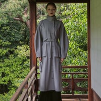 【 jesh 予約】 Pleats pocket Coat Dress / Gray -2026年9月～11月発送予定-