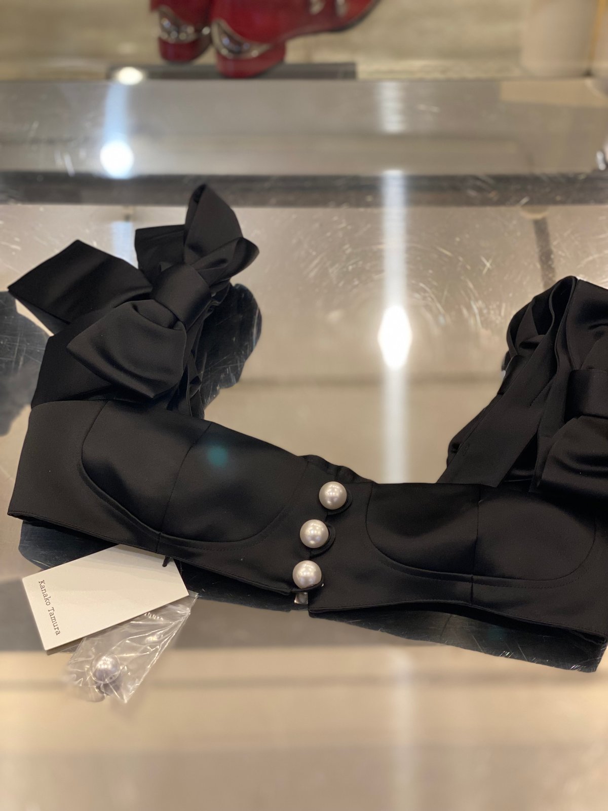 Kanako Tamura 】 Satin Ribbon Pearl Bustier |