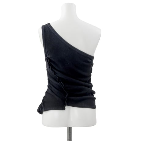 【 Create Clair 】 Gather one shoulder tank top (タンクトップ)