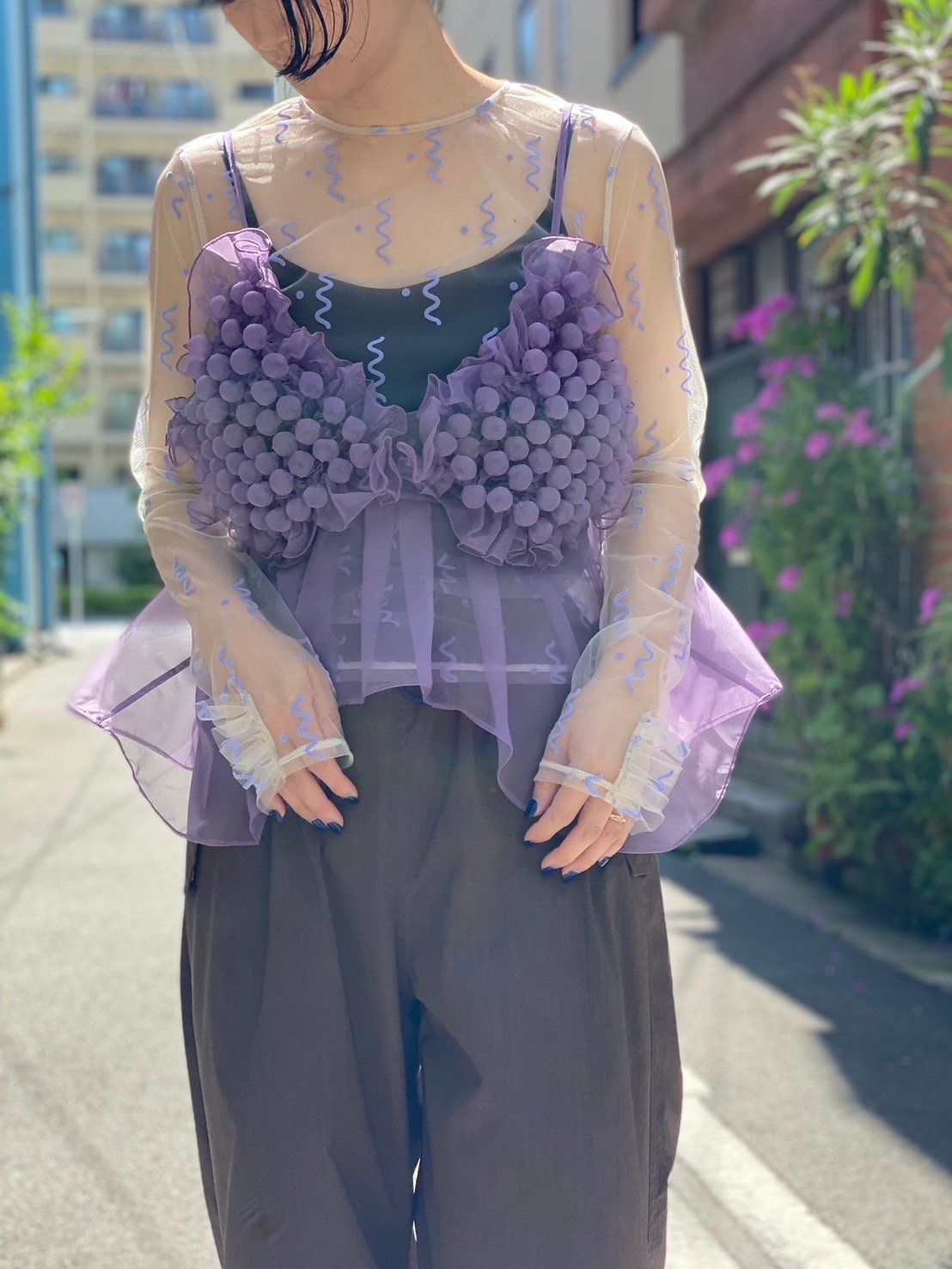 トップス PoI Tulle Top Naminami GOLD PoI Tulle Top Naminami GOLD