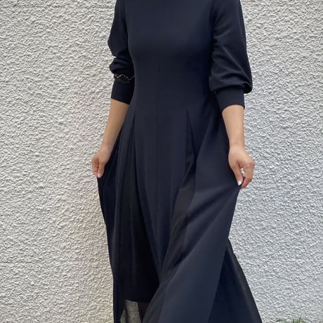 【 Kana Kawasaki 】 sheer drape dress (ワンピース)