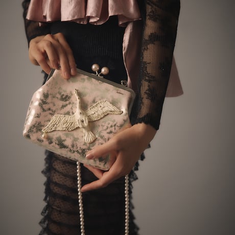 【 natsumi osawa 】 twinkle kiss-lock purse（big）-pink-