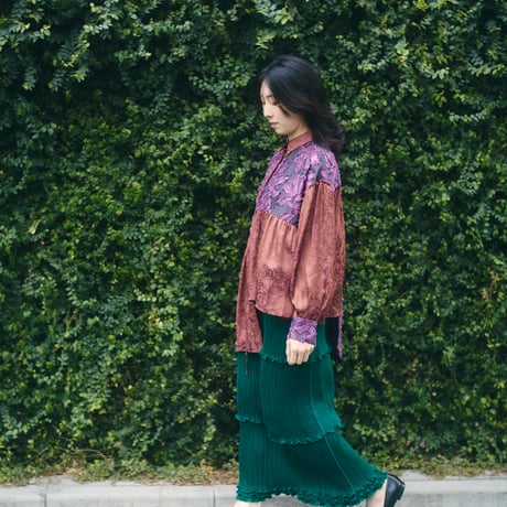 【 kwotias 予約】YABANE pleats skirt (プリーツスカート)  -2026年8月発送予定-