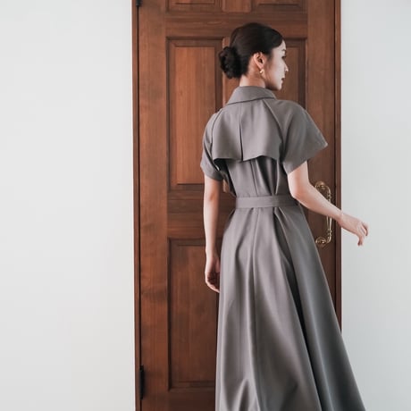 【 Ruimeme 予約 】Trench flare dress (ワンピース) -2026年3月～5月発送予定-