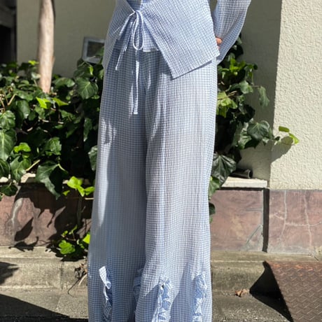 【 PoI 】 frill wide pants