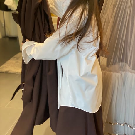 【 overlace 予約 】ribbon bustier shirt -2026年9月発送予定-