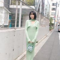 【 ritsu 予約 】Ribbed polo bolero knit dress set -2026年9月～11月発送予定-