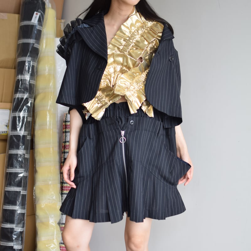 HOUGA 】kiki frill vest (ベスト) | 木宮商店 -蔵前- HOUGA 】kiki frill vest (ベスト) | 木宮商店 -蔵前-