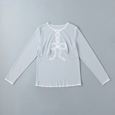 【 overlace 予約 】whisper ribbon top -2026年8月発送予定-