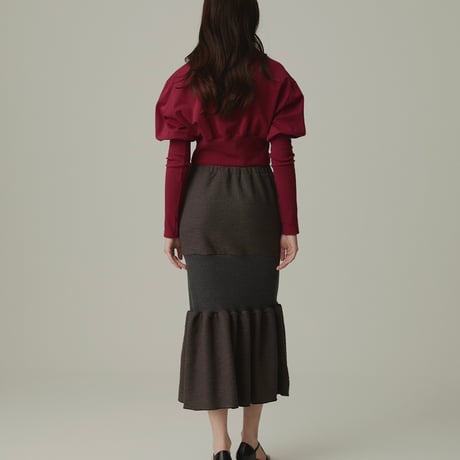 【 raiMu 】 Tweed Jersey Mermaid Skirt (スカート)