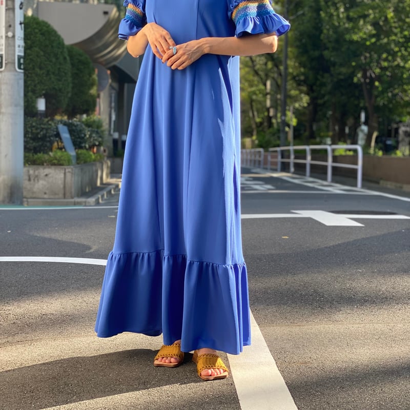 Diffusione Tessile「1TRESA」ビスコースジャージードレス ritsu 】ジャージスモッキングドレス | 木宮商店 -蔵前-