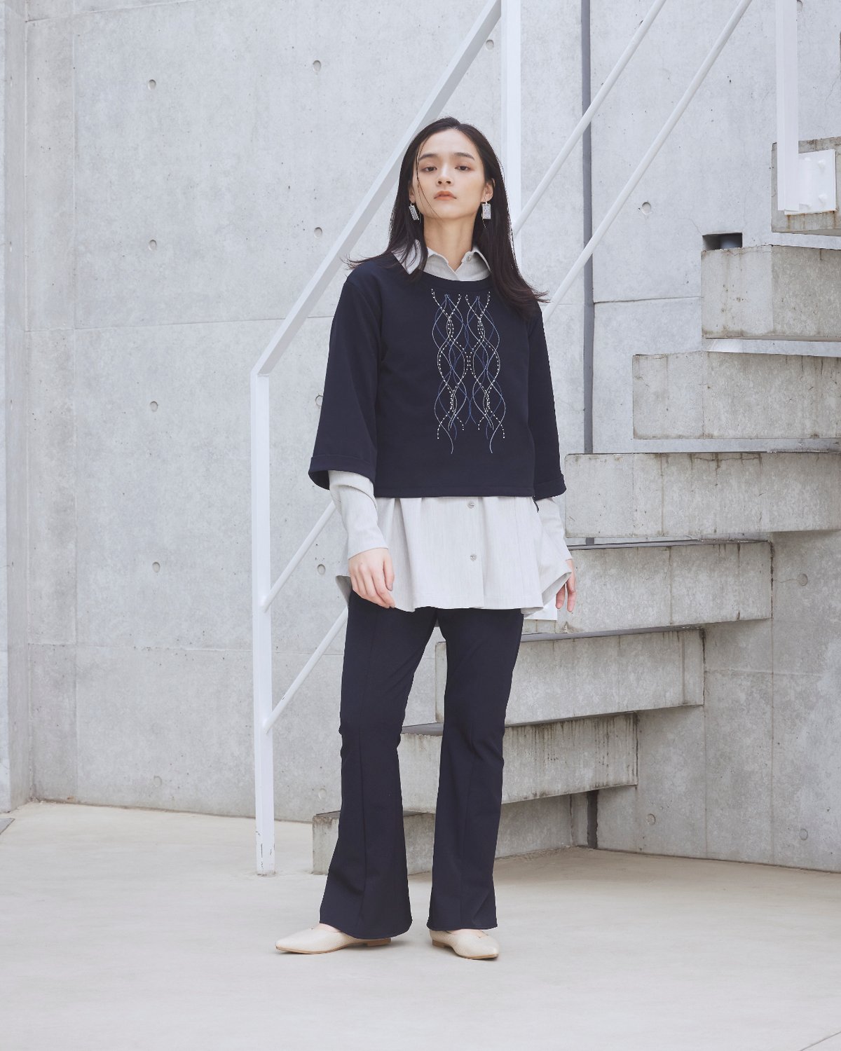 Kana Kawasaki 】 embroidery pullover (トップス) |