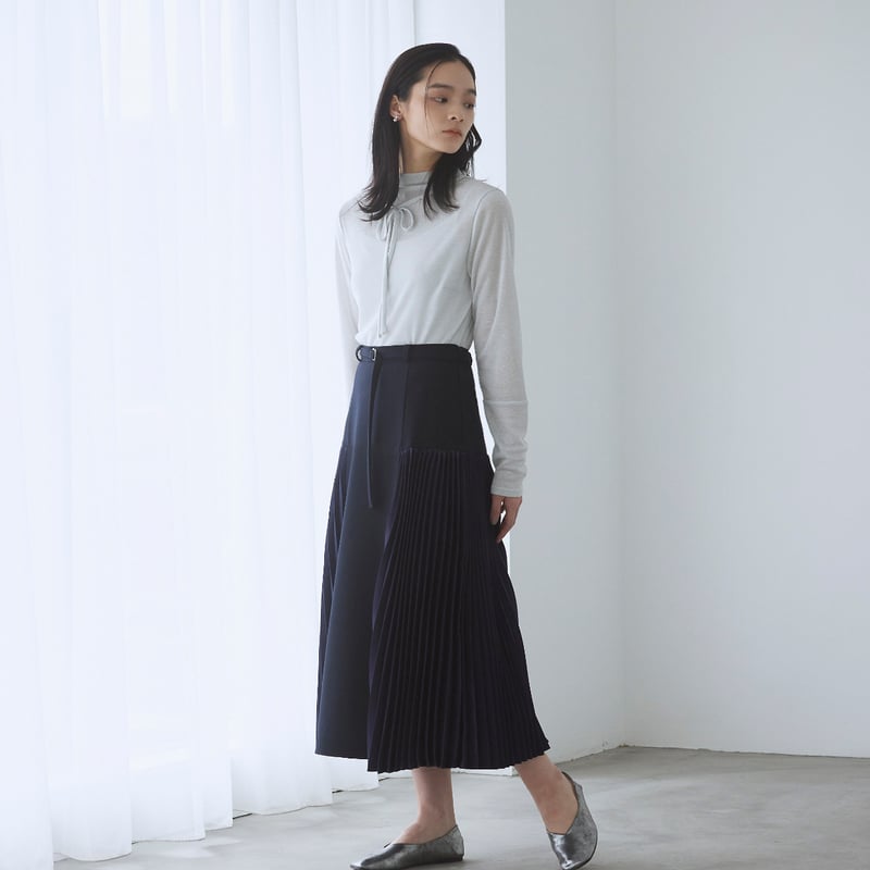 Kana Kawasaki 】side pleats skirt (スカート) | 木宮商