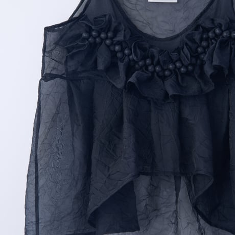 【 natsumi osawa 予約 】 shibori frill camisole -2026年8月～9月発送予定-