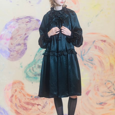 【 KAKA KYLIN 予約 】アセテートワンピース -2026年8月～9月発送予定-