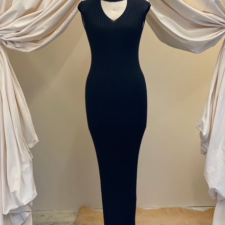 【 ritsu 予約 】Ribbed polo bolero knit dress set -2026年9月～11月発送予定-