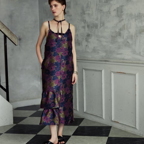 【 kwotias 】 flower jacquard cami dress (キャミソールドレス)