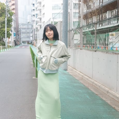 【 ritsu 予約 】Ribbed polo bolero knit dress set -2026年9月～11月発送予定-